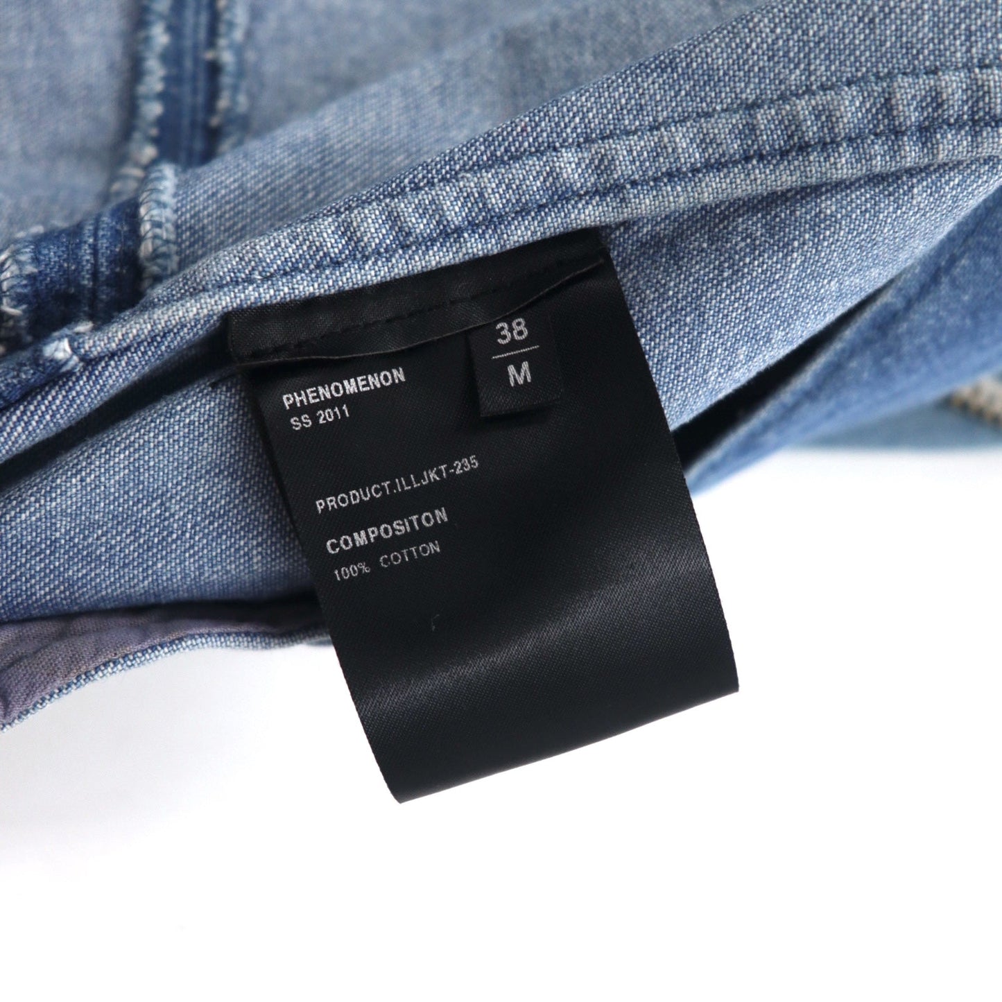 PHENOMENON デニム ダブル ライダースジャケット M インディゴ ブルー コットン JKT-235 日本製