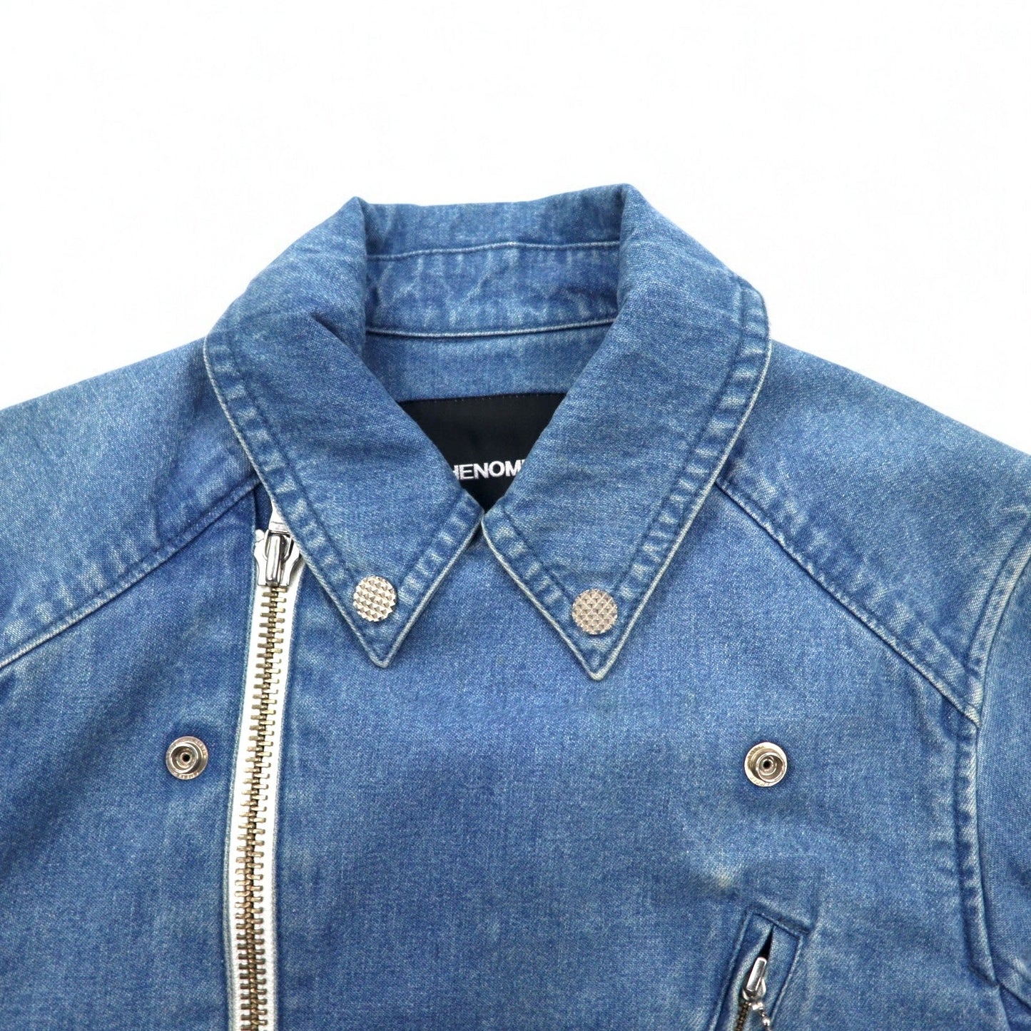 PHENOMENON デニム ダブル ライダースジャケット M インディゴ ブルー コットン JKT-235 日本製