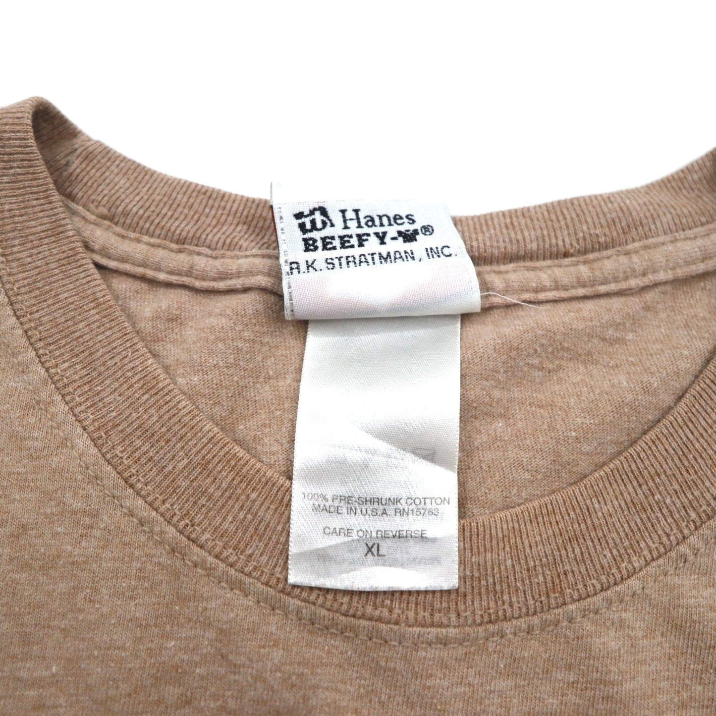 HARLEY DAVIDSON USA製 Hanes BEEFY-T プリント Tシャツ XL ベージュ コットン ALASKA