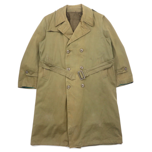 60s French Overcoat フランス製 60年代 ユーロヴィンテージ ミリタリー オーバーコート トレンチコート XL カーキ 樹脂ボタン PORTEZ IMPER FBA ライナー着脱式 Cantre LA PLUIE et Cantre LE FROID