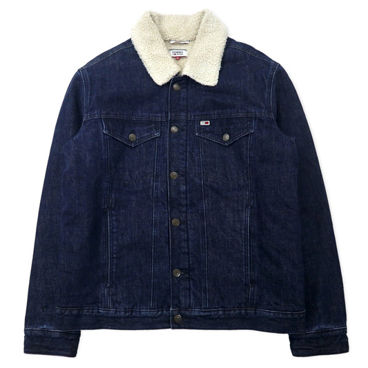 TOMMY JEANS ボア トラッカージャケット デニムジャケット XL ブルー 濃紺 コットン