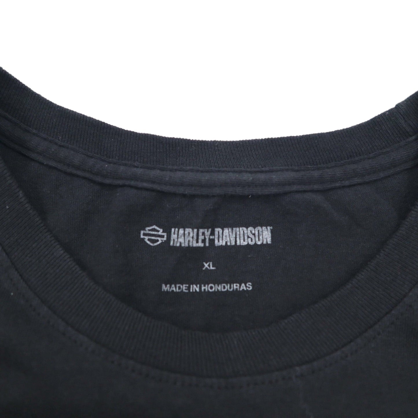 HARLEY DAVIDSON 両面プリント Tシャツ XL ブラック コットン 犬 EL PASO ホンジュラス製
