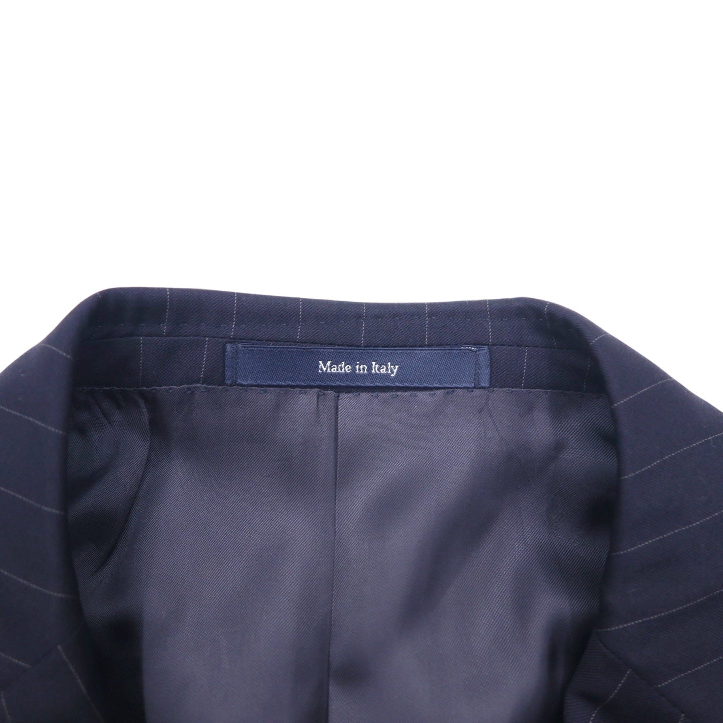 Ermenegildo Zegna イタリア製 テーラードジャケット XL ネイビー ウール ストライプ