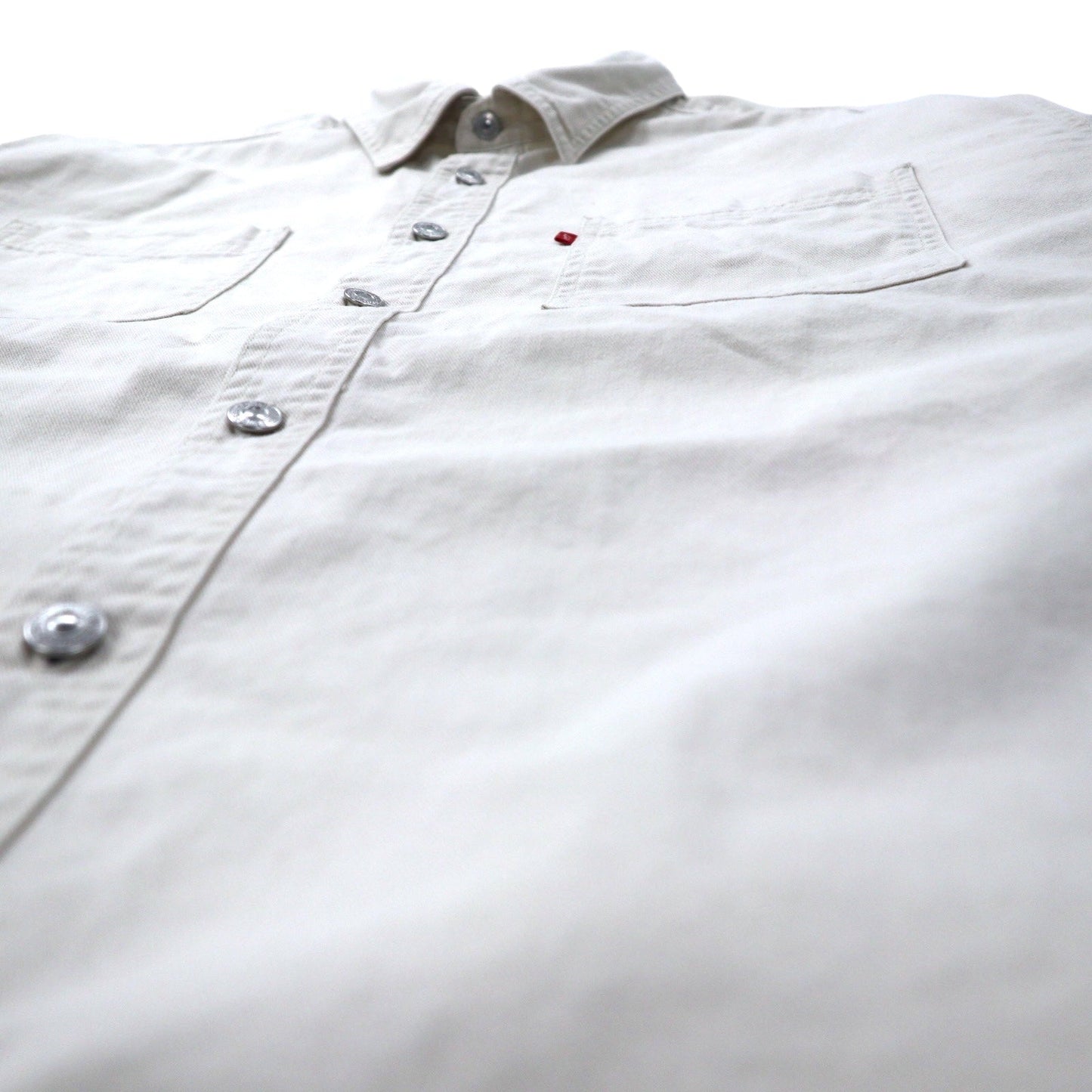 LEVI'S JEANS 90年代 ワークシャツ L ベージュ コットン メタルボタン