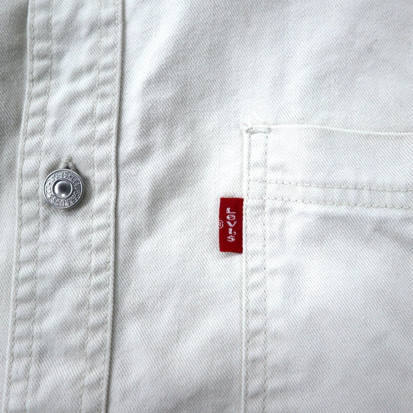 LEVI'S JEANS 90年代 ワークシャツ L ベージュ コットン メタルボタン