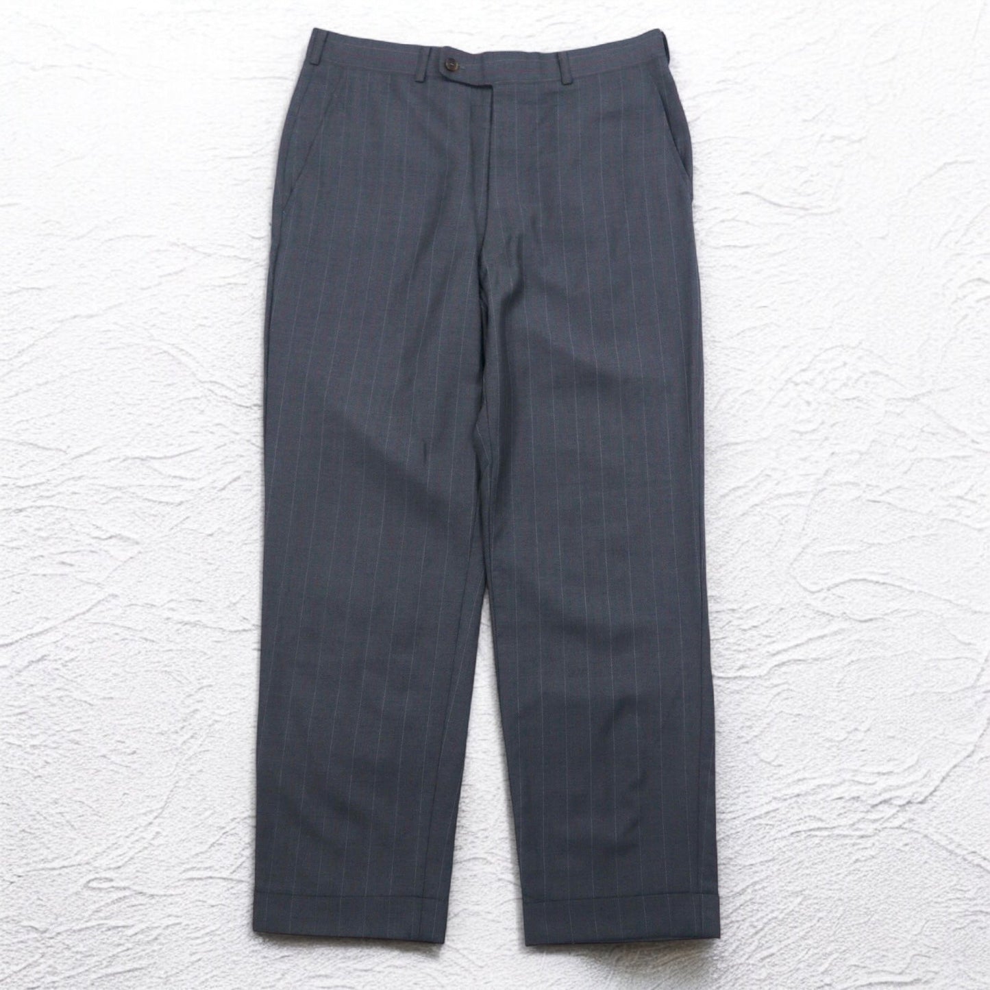 Ermenegildo Zegna イタリア製 3Bスーツ セットアップ L グレー ストライプ ウール