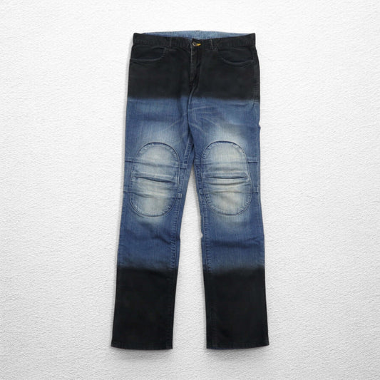 Alexander Lee Chang TUCK YOU 2TONE スキニー デニムパンツ L インディゴ ブルー ブラック AC-041404-1