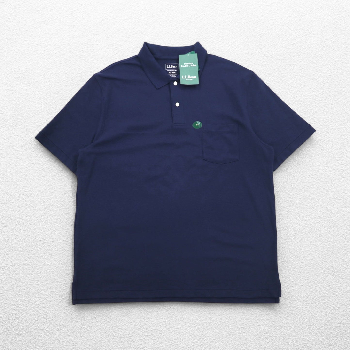 L.L.Bean プレミアム ダブルエル ポロシャツ XL ネイビー コットン 300457 未使用品