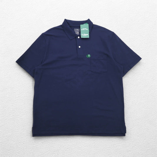 L.L.Bean プレミアム ダブルエル ポロシャツ XL ネイビー コットン 300457 未使用品
