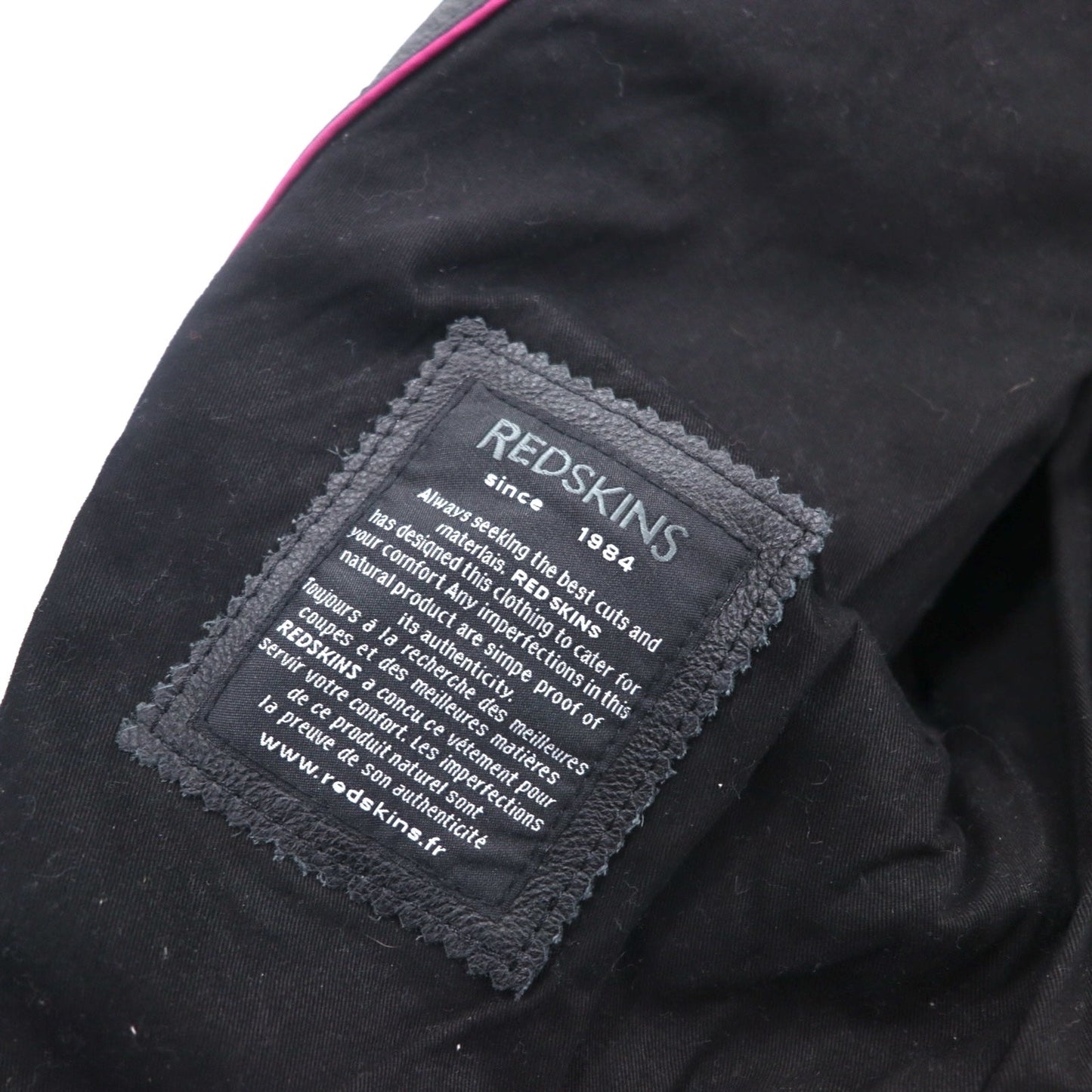 MOTORCYCLE TOGS REDSKINS シングル レザー ライダース バイカージャケット L ブラック ユニオンジャック ワッペン バックロゴ キルティング