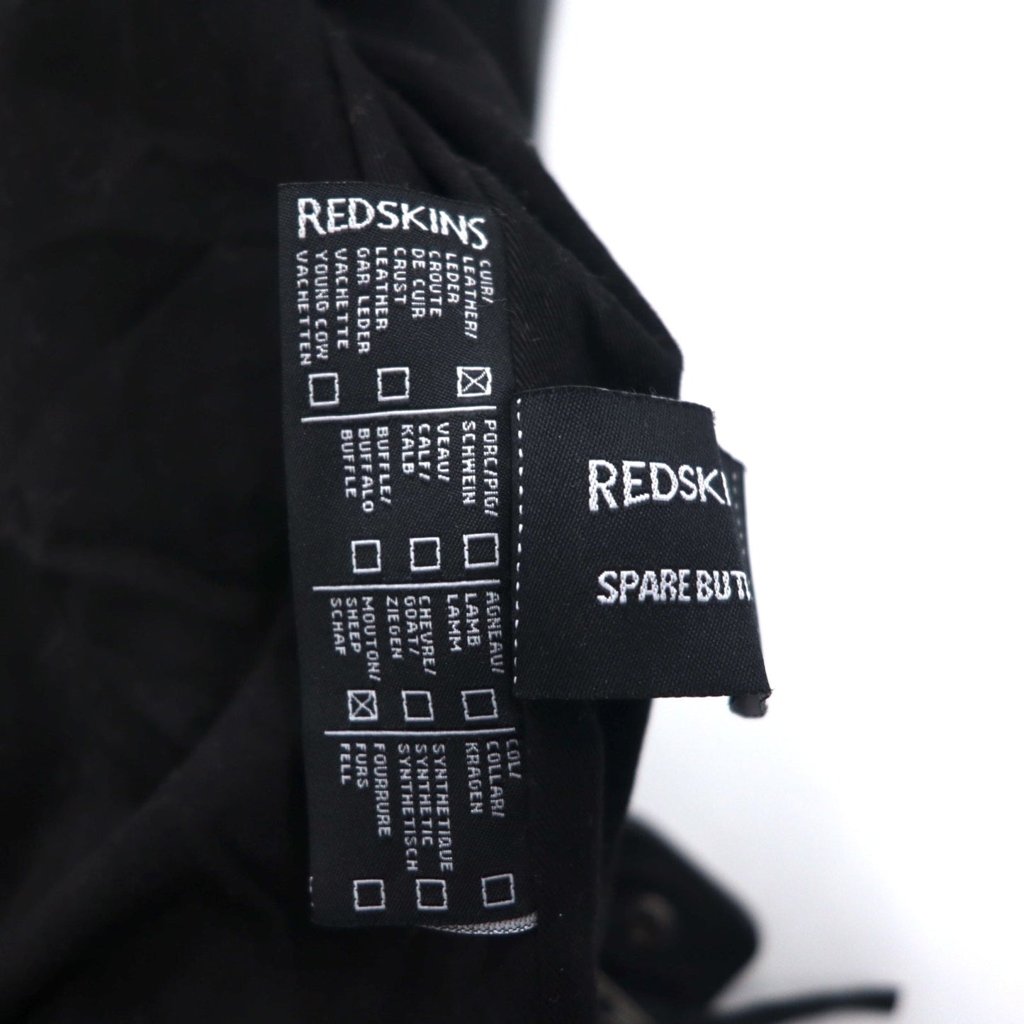 MOTORCYCLE TOGS REDSKINS シングル レザー ライダース バイカージャケット L ブラック ユニオンジャック ワッペン バックロゴ キルティング