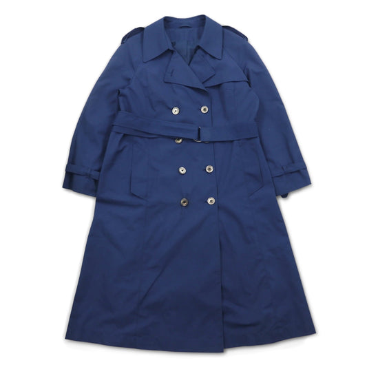 Sears 90年代 ダブルブレスト トレンチコート XL ネイビー ポリエステル コットン ベルト付き