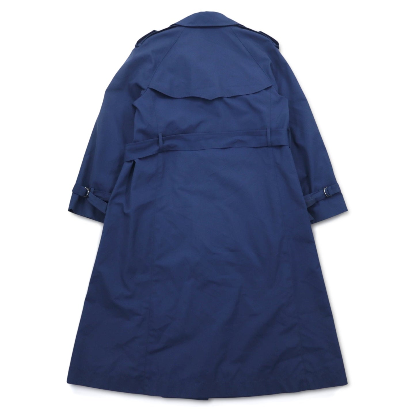 Sears 90年代 ダブルブレスト トレンチコート XL ネイビー ポリエステル コットン ベルト付き