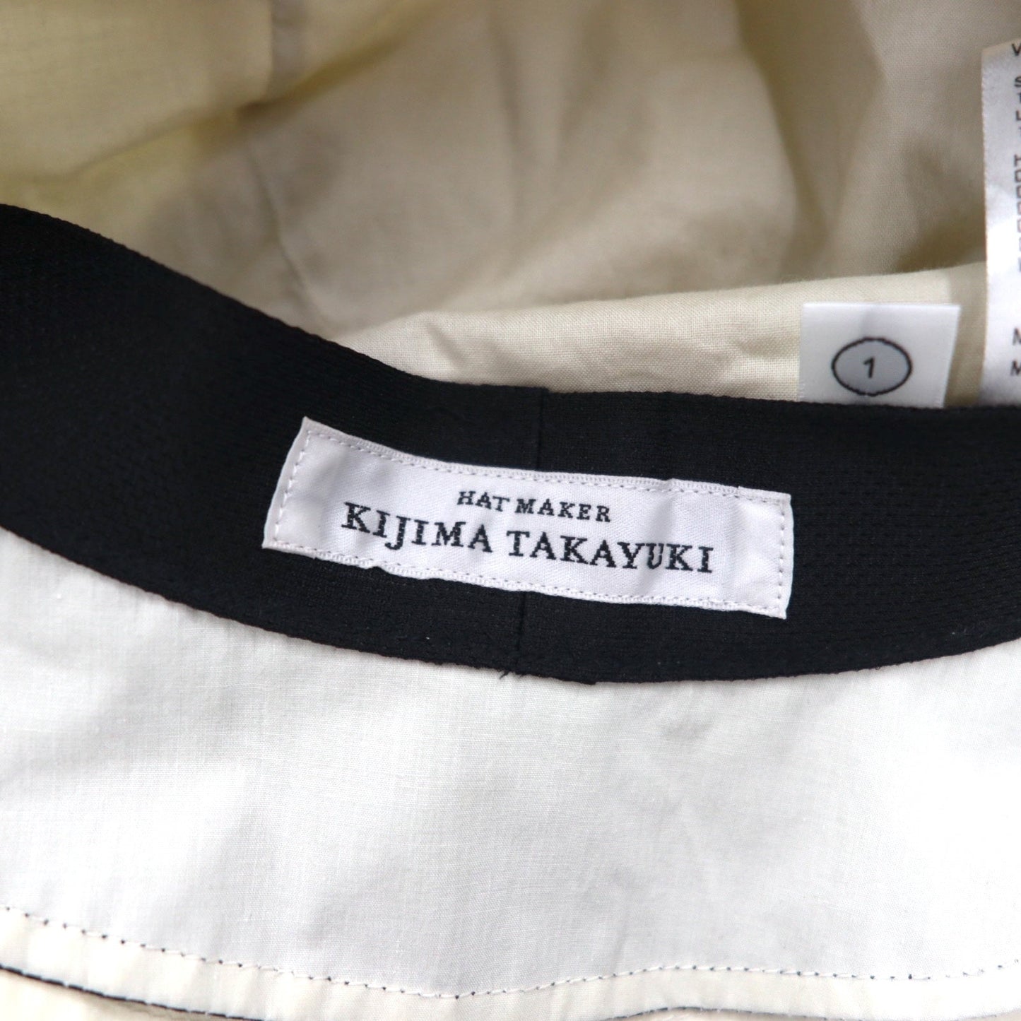 KIJIMA TAKAYUKI 2WAY バケットハット 57cm アイボリー コットン W-232630 日本製
