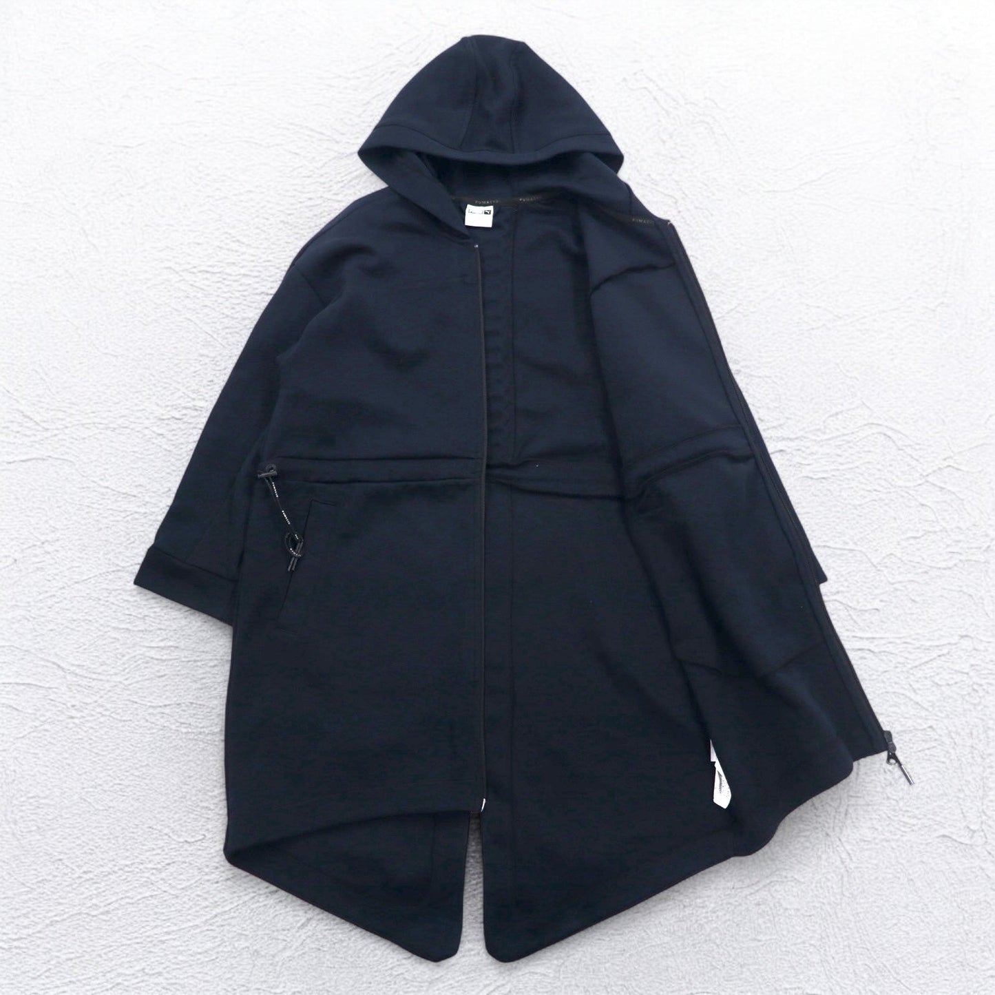 PUMA レーシング ミッドレイヤージャケット ジップパーカー M ブラック ドローコード 574882-01/14