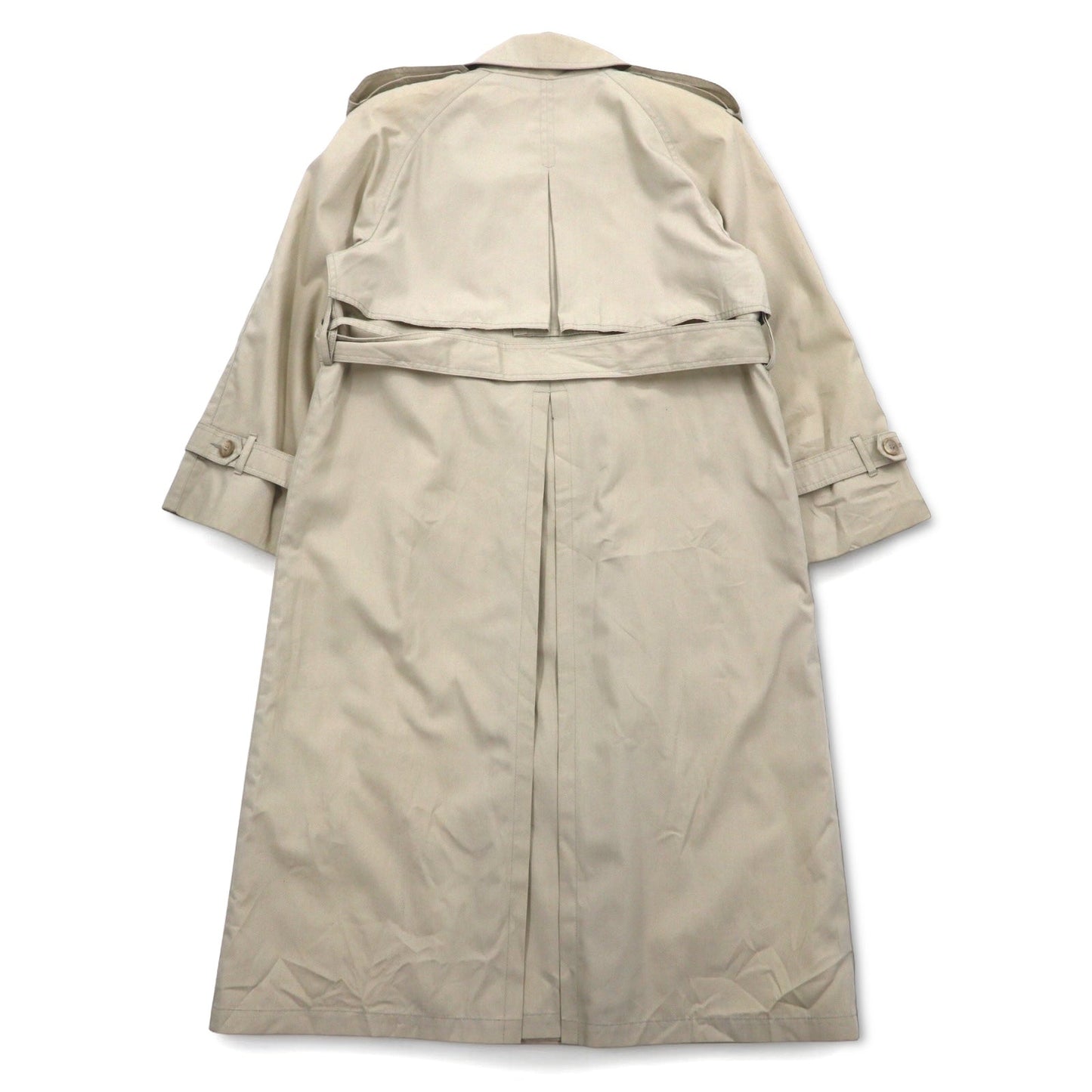 LONDON FOG 90年代 USA製トレンチコート XL ベージュ ポリエステル コットン 裏地花柄