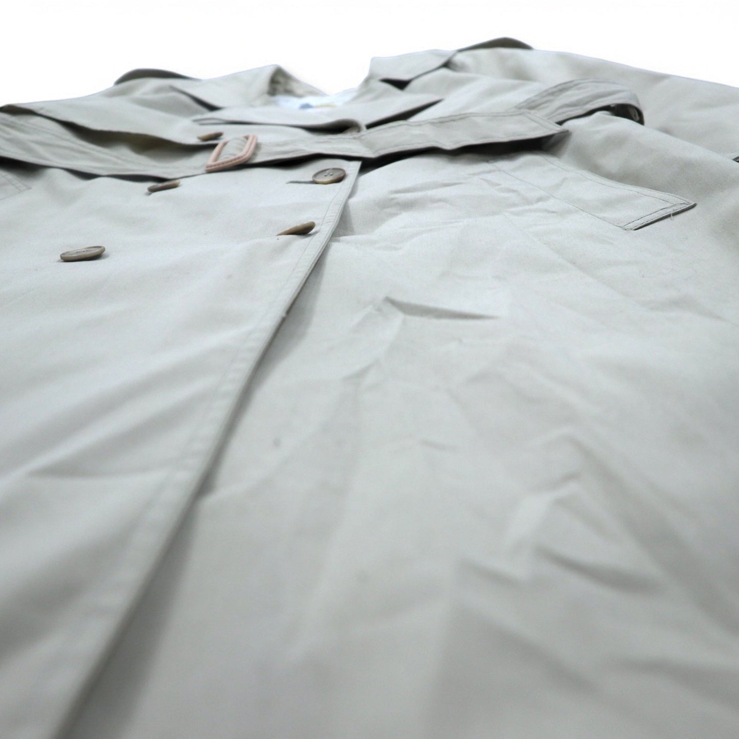 LONDON FOG 90年代 USA製トレンチコート XL ベージュ ポリエステル コットン 裏地花柄
