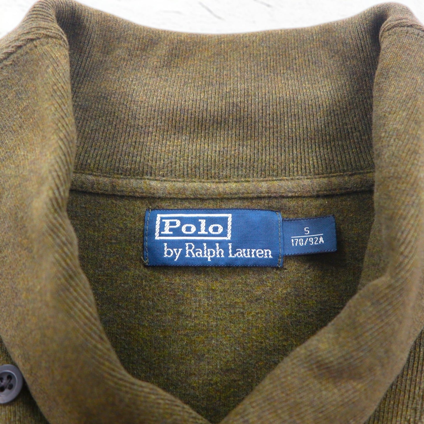 Polo by Ralph Lauren ショールカラー スウェット S カーキ コットン スモールポニー刺繍