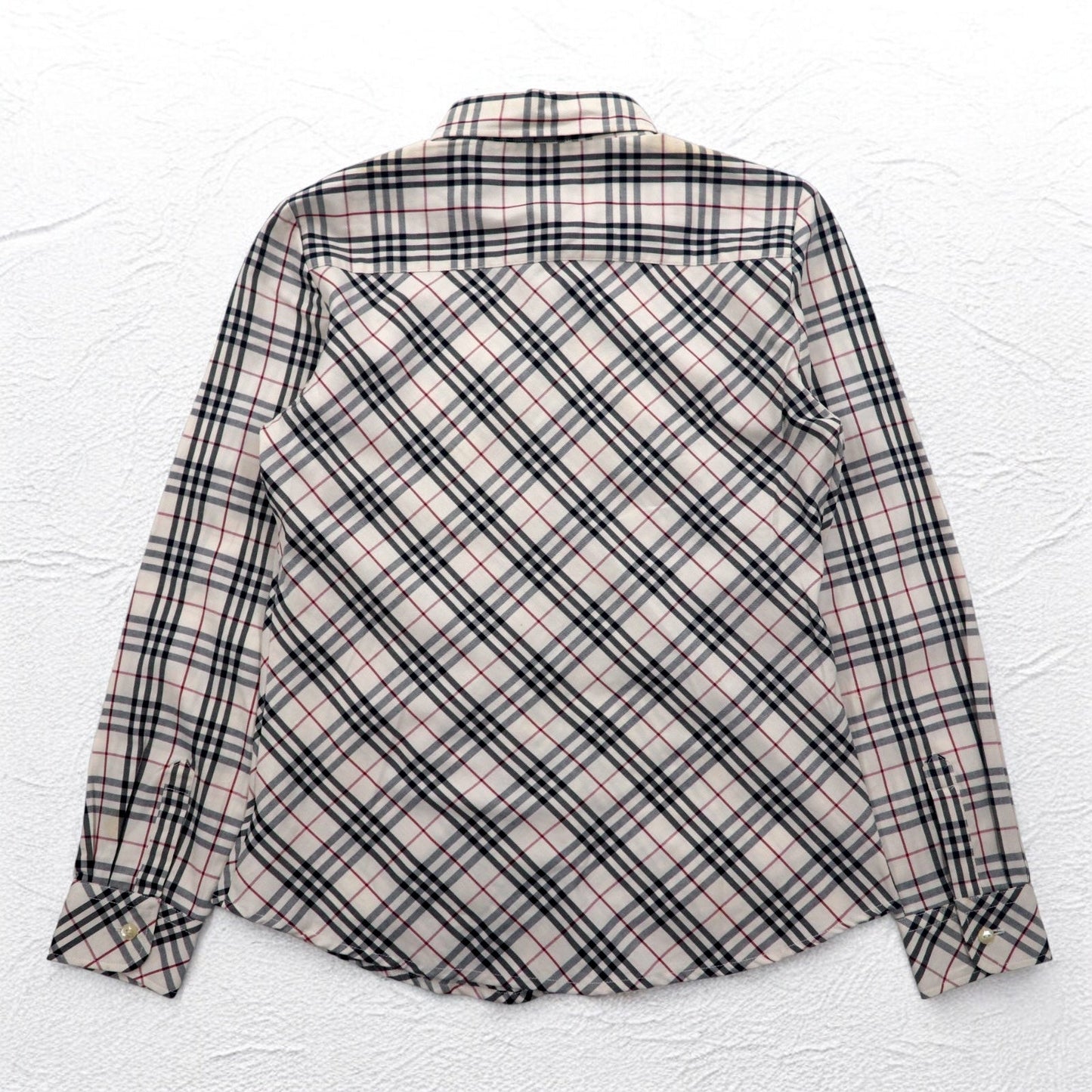 BURBERRY ノバチェックシャツ M ベージュ コットン ワンポイントロゴ刺繍