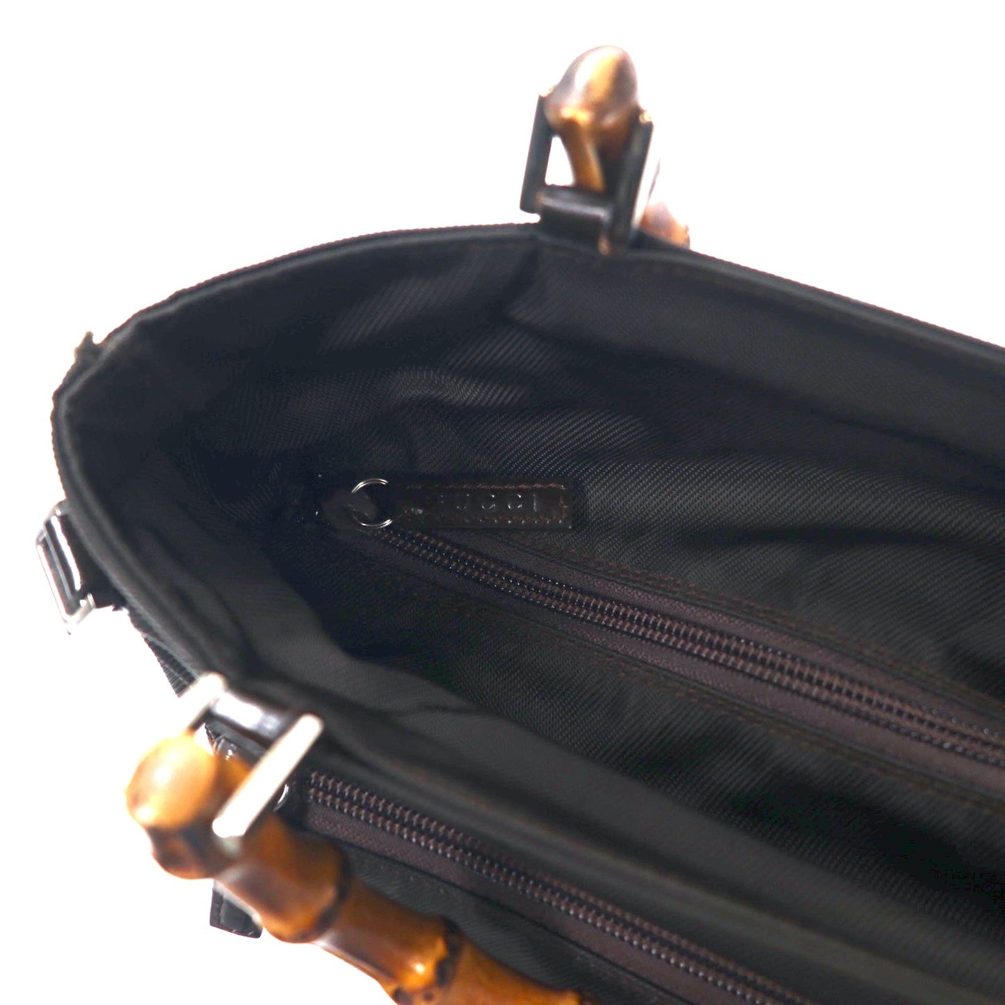 GUCCI バンブー ハンドバッグ ワンショルダーバッグ ブラウン ナイロン 000 2122 0506 イタリア製