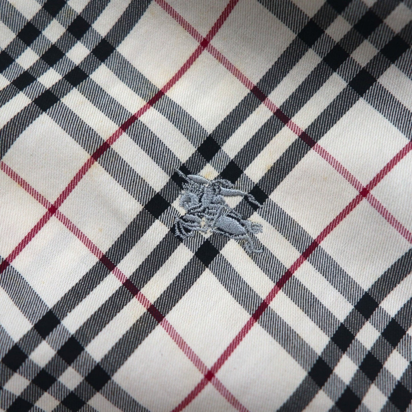 BURBERRY ノバチェックシャツ M ベージュ コットン ワンポイントロゴ刺繍