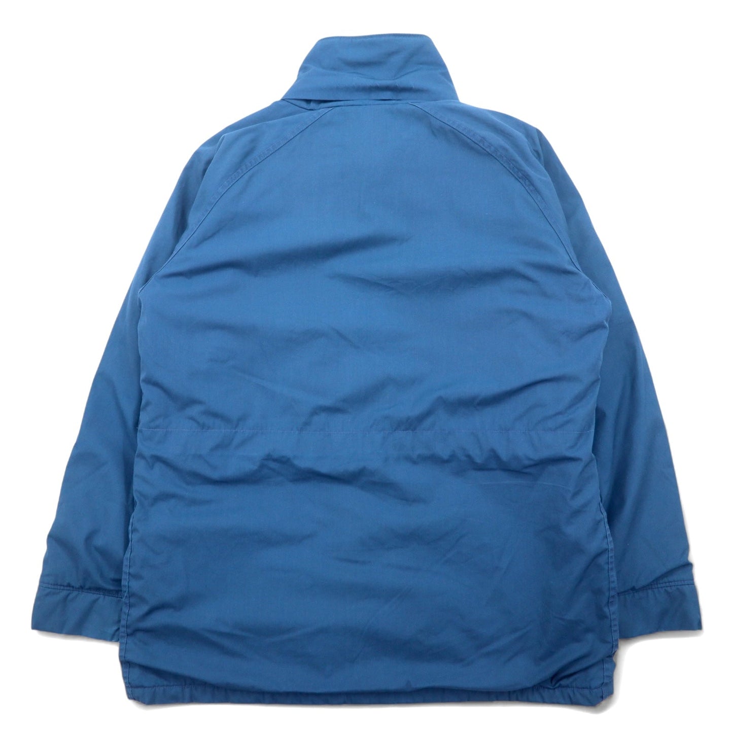 Woolrich 80年代 USA製 インサレーションジャケット L ナイロン ブルー ダブルジップ  裏地チェック 中綿 ドローコード