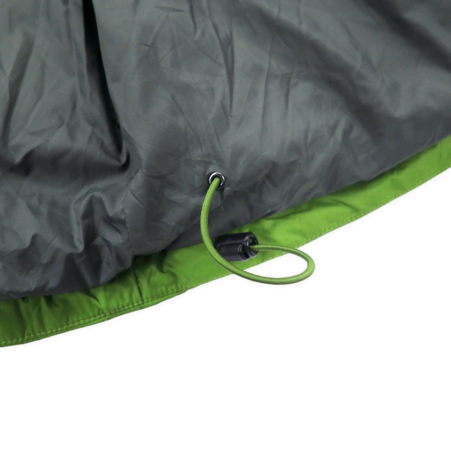 Eddie Bauer 2トーン ダウンベスト TXL グリーン グレー ナイロン ワンポイントロゴ 0805