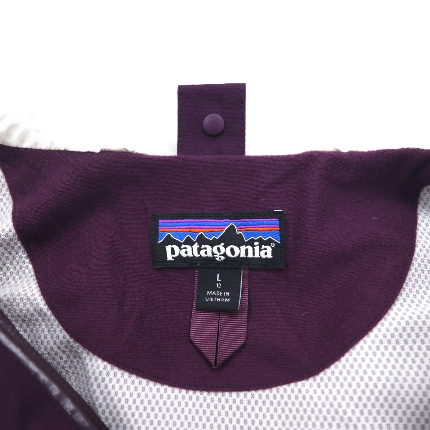 patagonia マウンテンパーカー レインジャケット L パープル  H2No 防水 ポリエステル