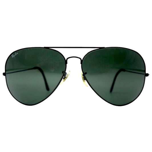 Ray-Ban USA 80年代 クラシックメタル サングラス ティアドロップ ブラック ダブルブリッジ B&L ボシュロム社製 ヴィンテージ