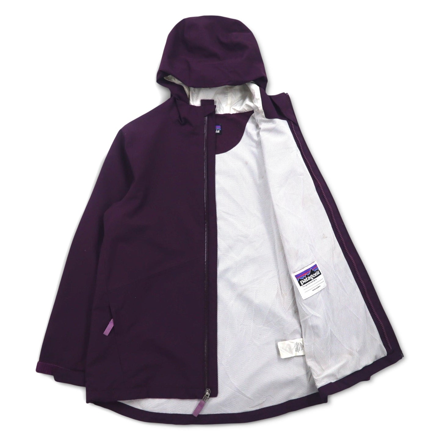 patagonia マウンテンパーカー レインジャケット L パープル  H2No 防水 ポリエステル