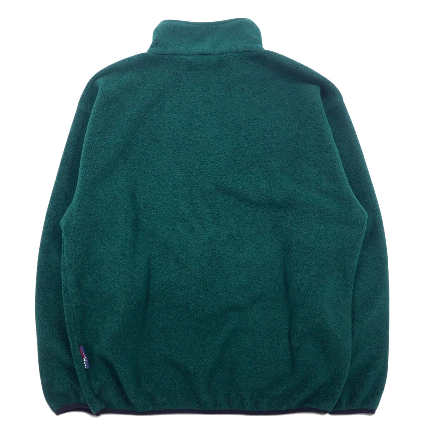 nautica 90年代 USA製 ハーフジップ フリースジャケット L グリーン nautech fleece ロゴ刺繍