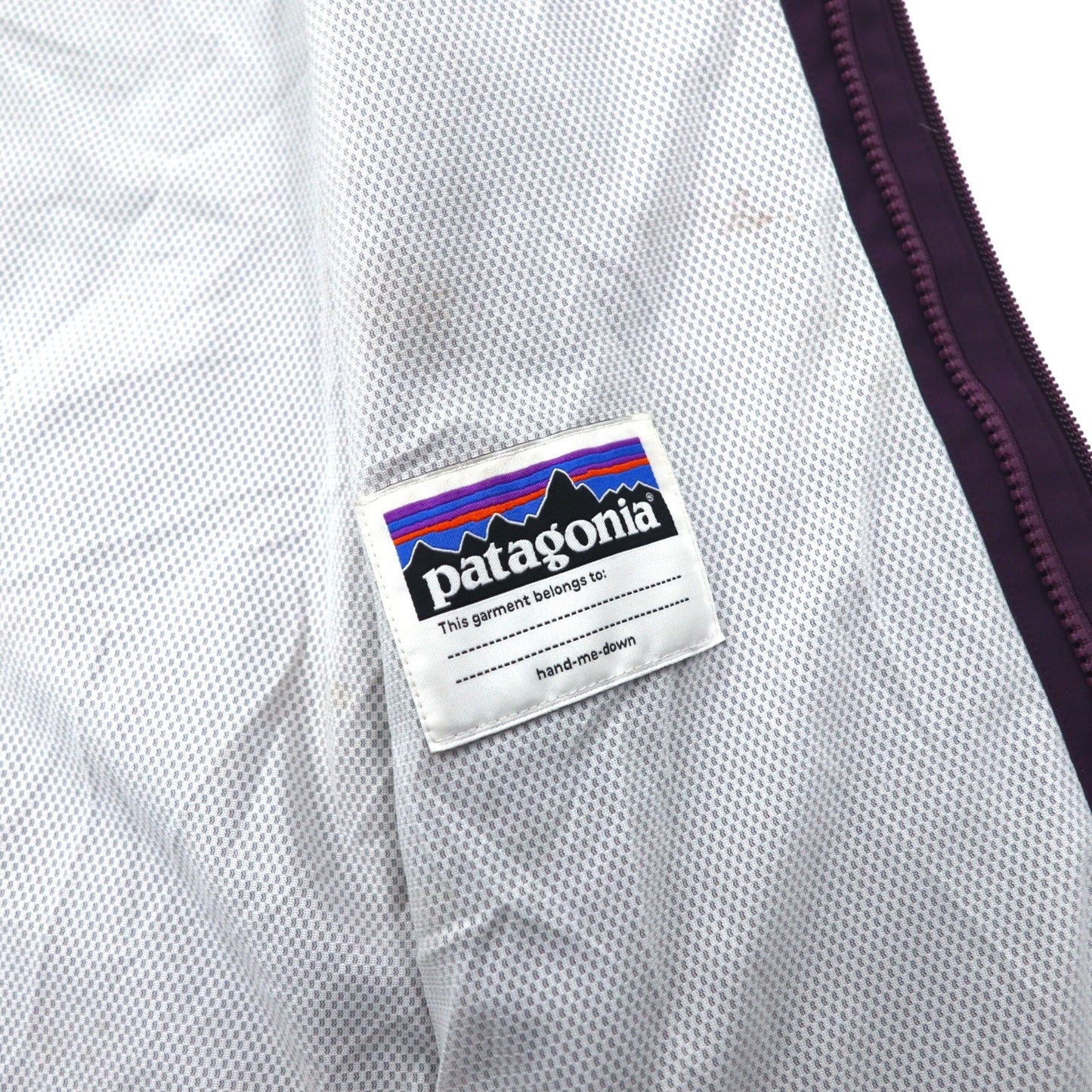 patagonia マウンテンパーカー レインジャケット L パープル  H2No 防水 ポリエステル
