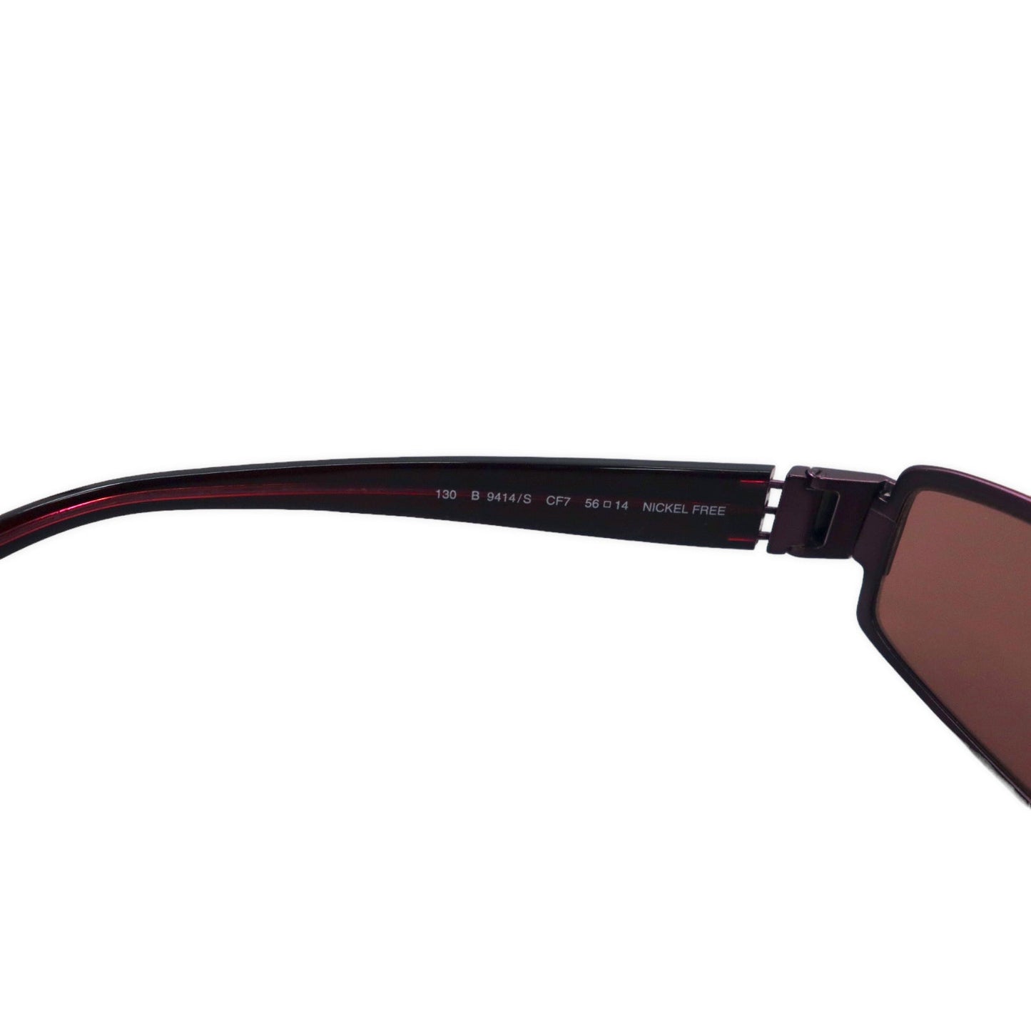 BURBERRY by SAFILO イタリア製 サングラス シルバー ノバチェック メタル 130 B 9414/S CF7 56-14 NICKEL FREE