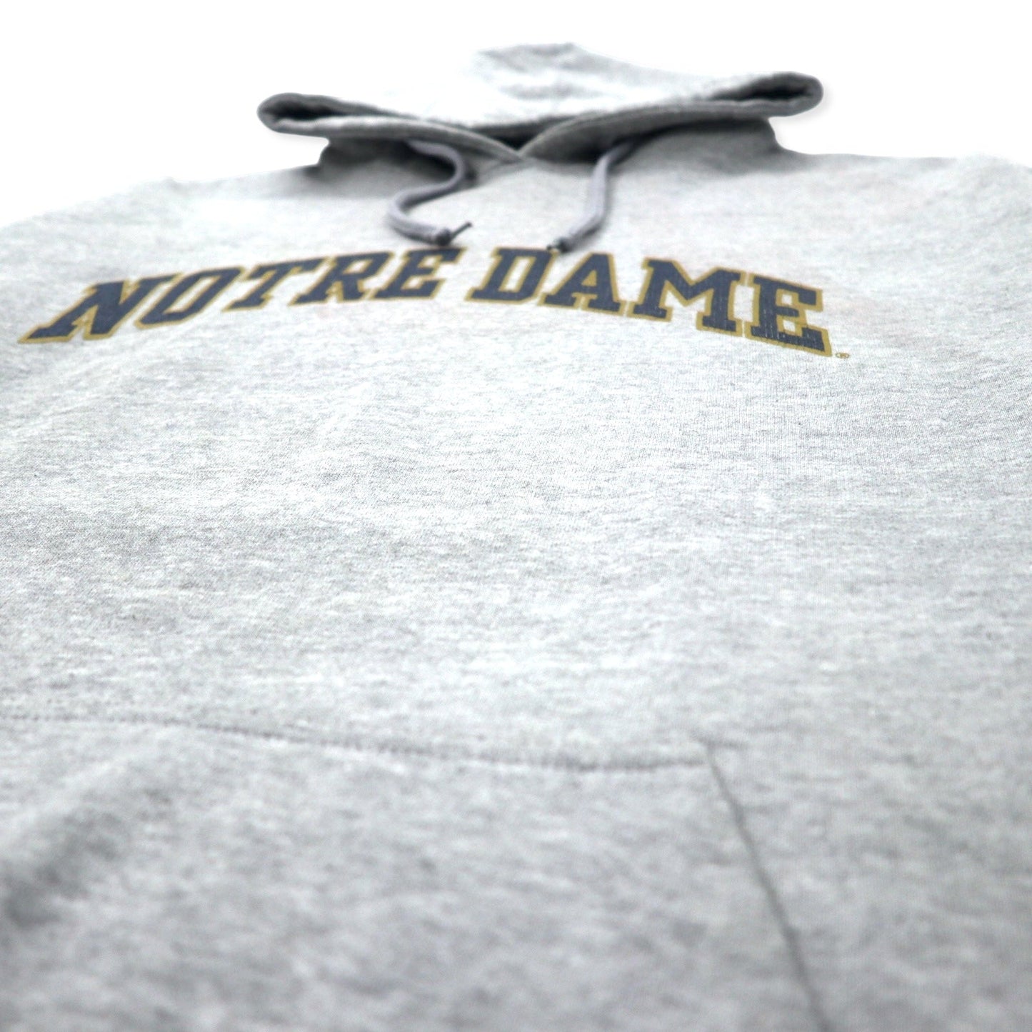 STEVE AND BARRY'S ヘビーウェイト カレッジプリント プルオーバーパーカー L グレー コットン パキ綿 NOTRE DAME ビッグサイズ