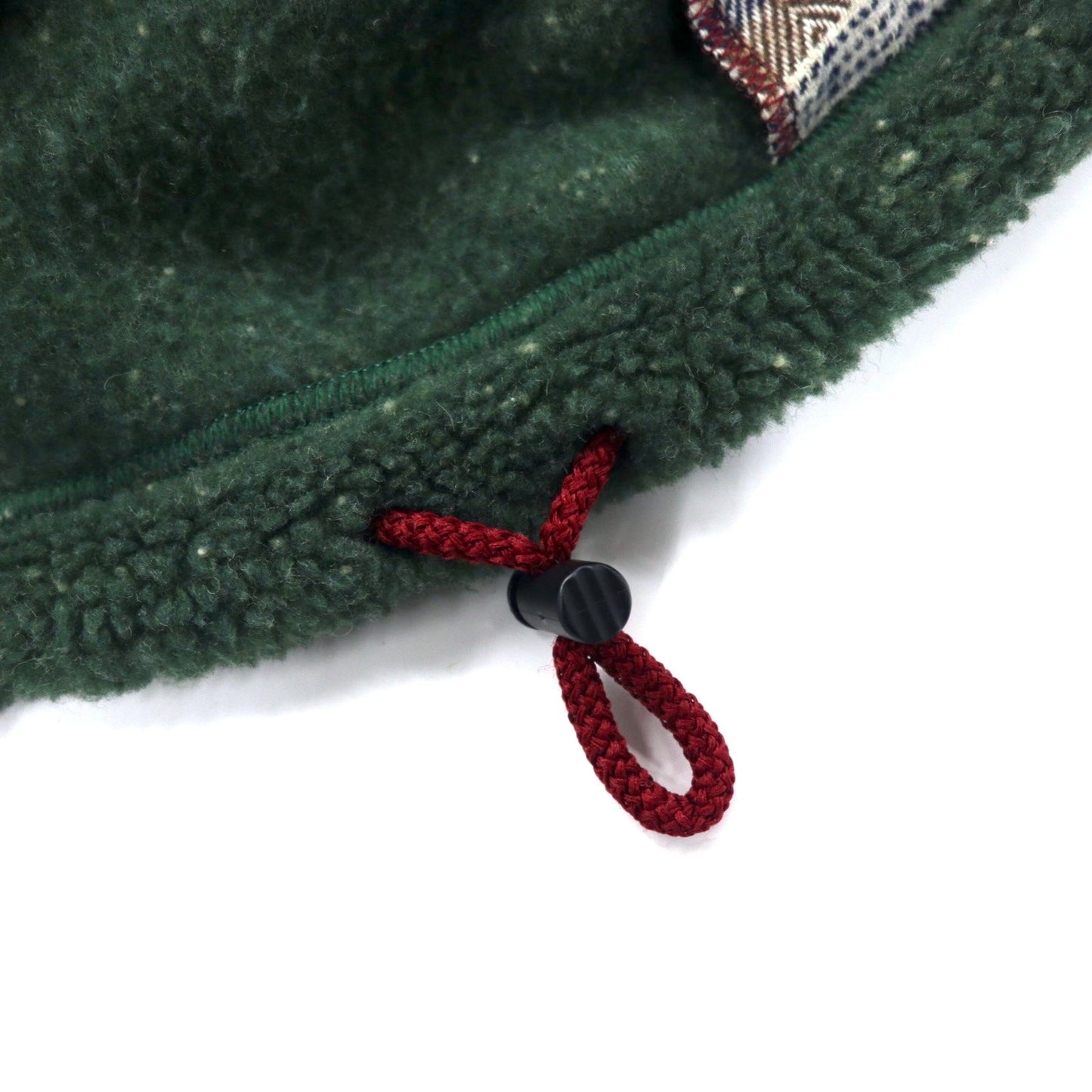 HUNTING WORLD イタリア製 ハーフジップ ボア フリースジャケット S カーキ ポリエステル バックロゴ刺繍