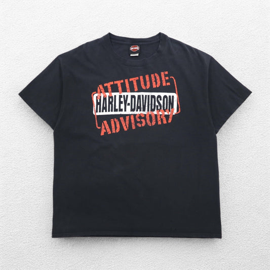 HARLEY DAVIDSON 両面プリント Tシャツ XL ブラック Hanes BEEFY-T ホンジュラス製