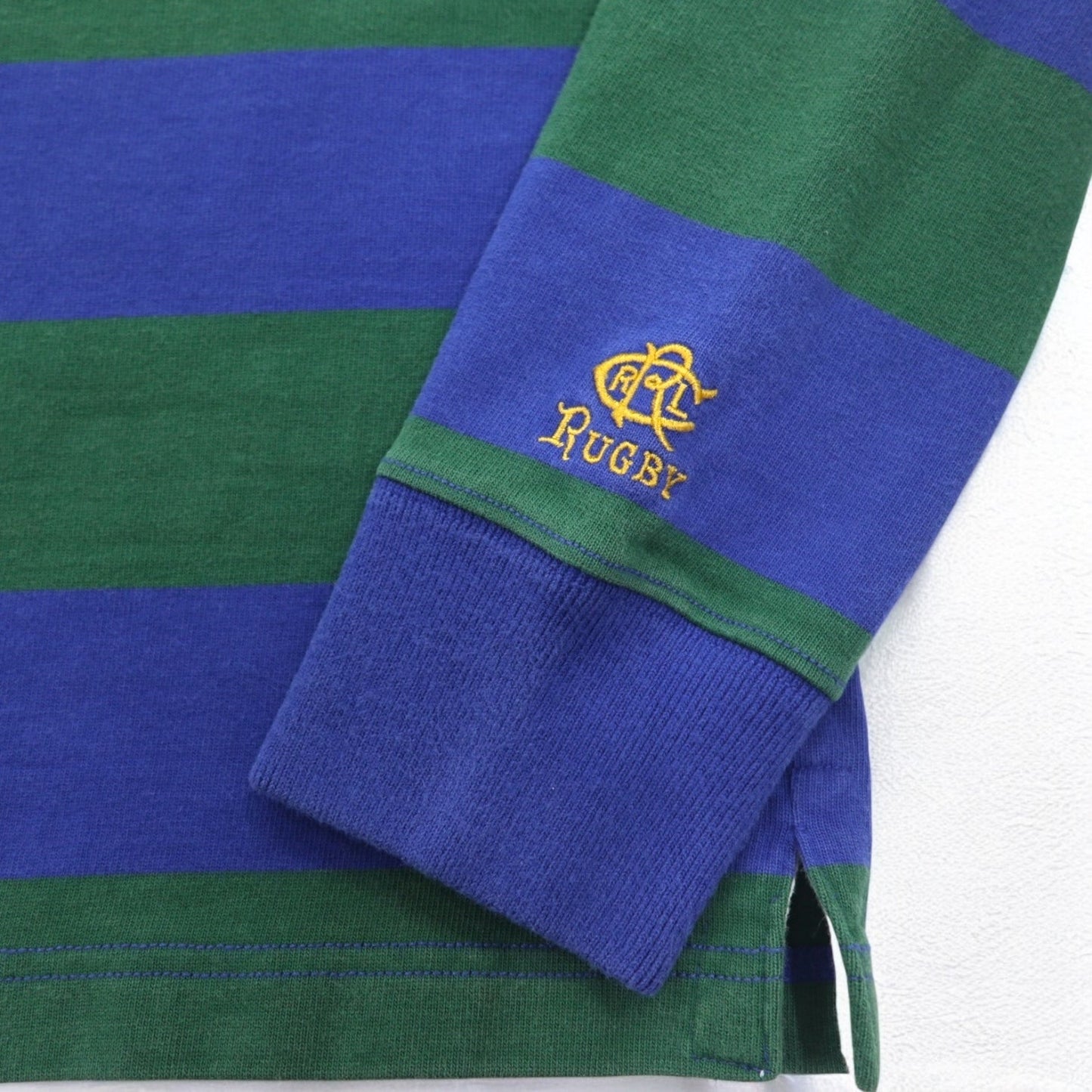 Rugby by RALPH LAUREN ボーダー ラガーシャツ M スカル 刺繍 VINTAGE SLIM FIT 0457067LMYH 未使用品