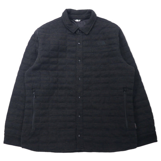THE NORTH FACE サーモボール ダウン シャツジャケット XL ブラック ポリエステル キルティング 中綿 THERMOBALL NF0A2TB4