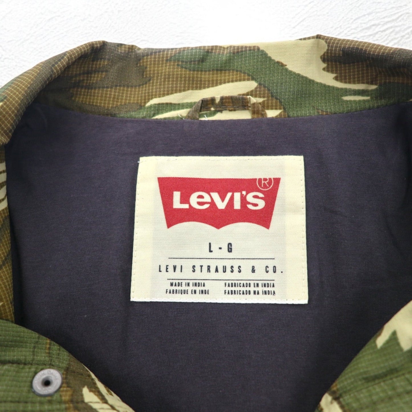 Levi's タイガーカモ ミリタリー フィールドジャケット L カーキ ナイロン 47226-0001