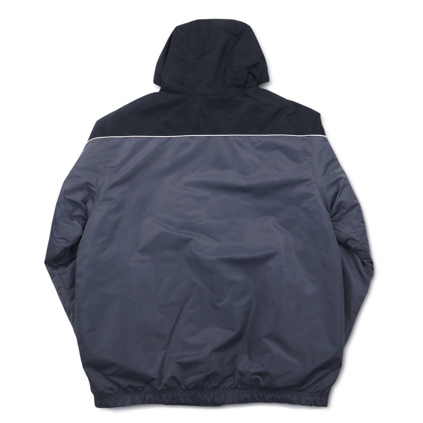 NIKE 00年代 ナイロンジャケット インサレーションパーカー L シルバー 中綿 スウォッシュロゴ