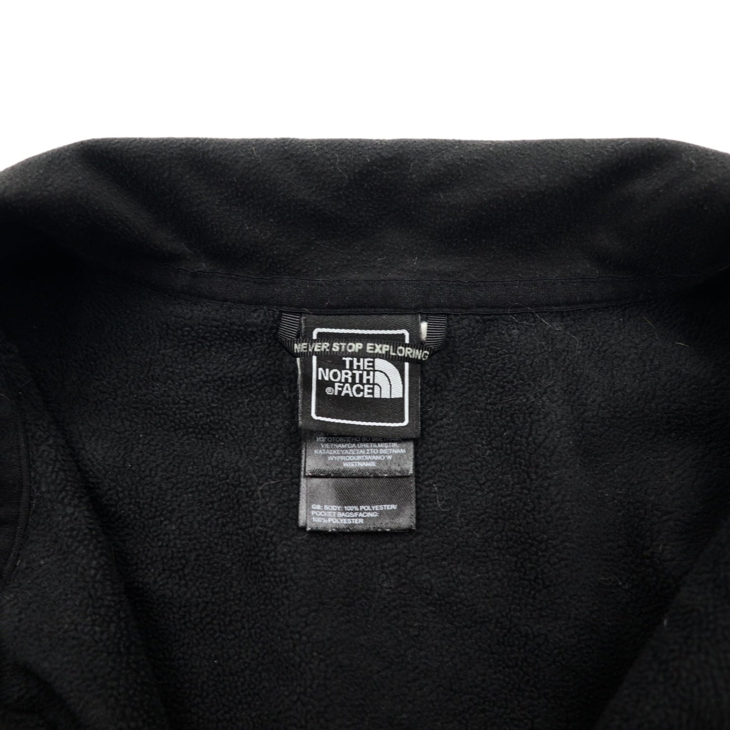THE NORTH FACE ポーラテック POLARTEC フリースジャケット L ブラック ポリエステル ロゴ刺繍 ドローコード