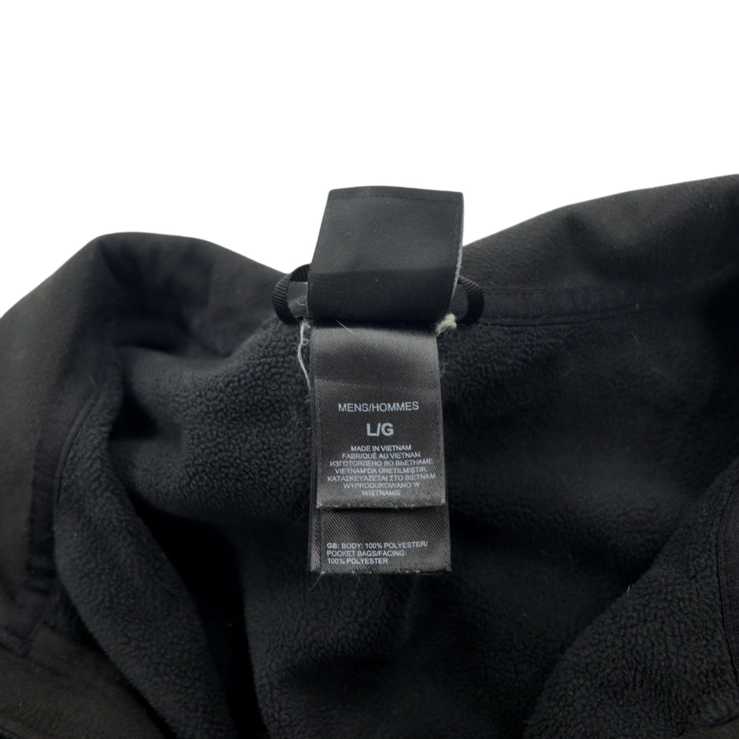 THE NORTH FACE ポーラテック POLARTEC フリースジャケット L ブラック ポリエステル ロゴ刺繍 ドローコード