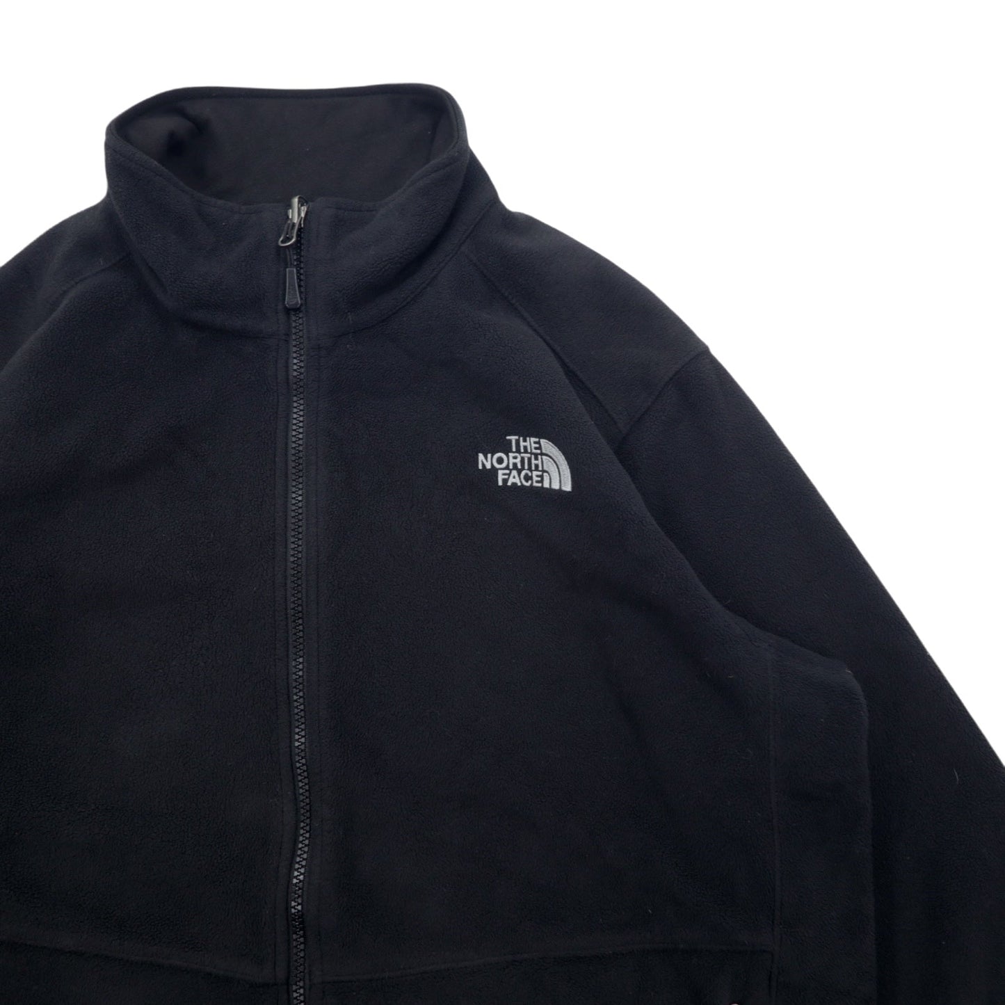 THE NORTH FACE ポーラテック POLARTEC フリースジャケット L ブラック ポリエステル ロゴ刺繍 ドローコード