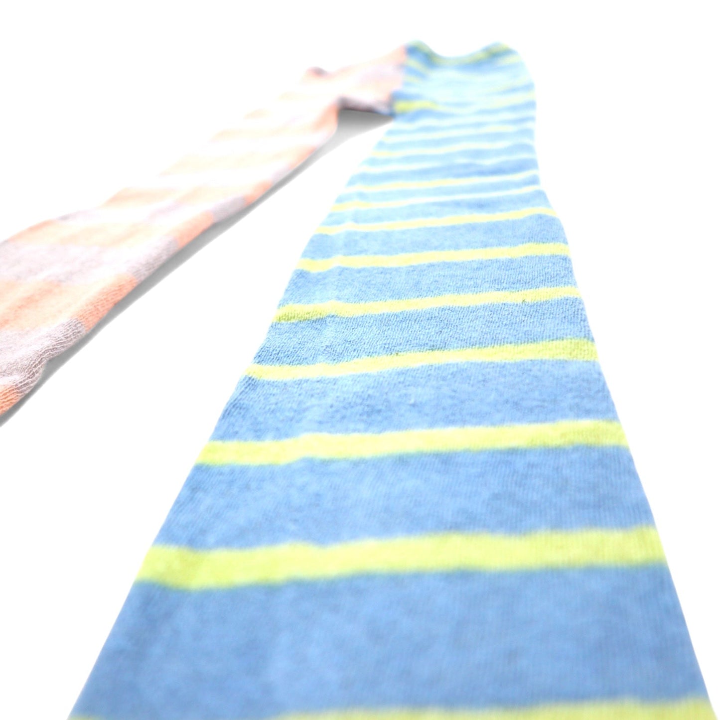 Gohemp レギンス タイツ FREE ブルー ピンク ヘンプ ボーダー 日本製