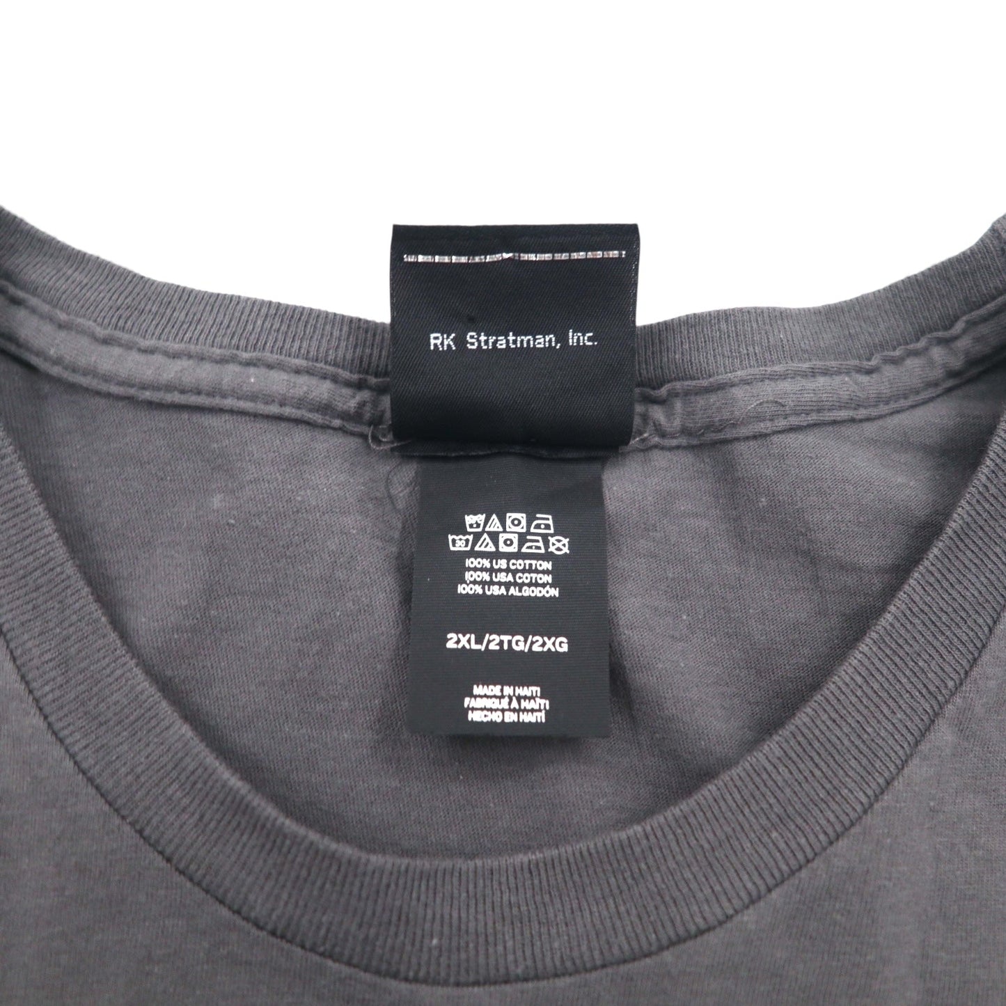 HARLEY DAVIDSON スカルプリント Tシャツ 2XL グレー コットン ALAMO CITY ハイチ製