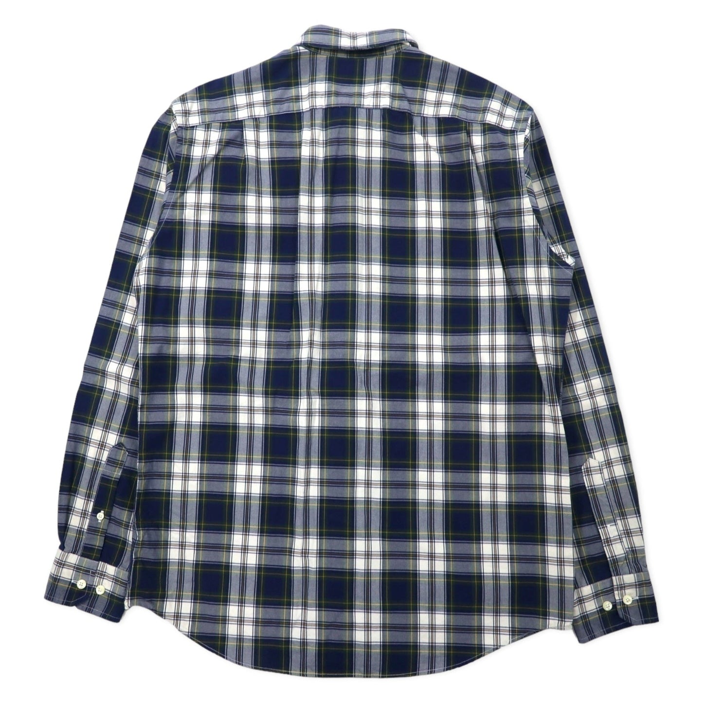 NAUTICA チェックシャツ M ネイビー マルチカラー タータンチェック コットン モーリシャス製