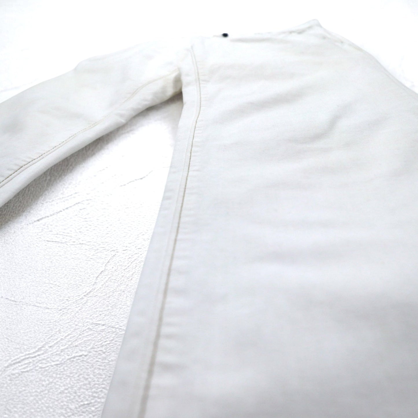 INCOTEX ルーマニア製 デニムパンツ M ホワイト コットン TOMM SLIM レザーパッチ ジッパーフライ