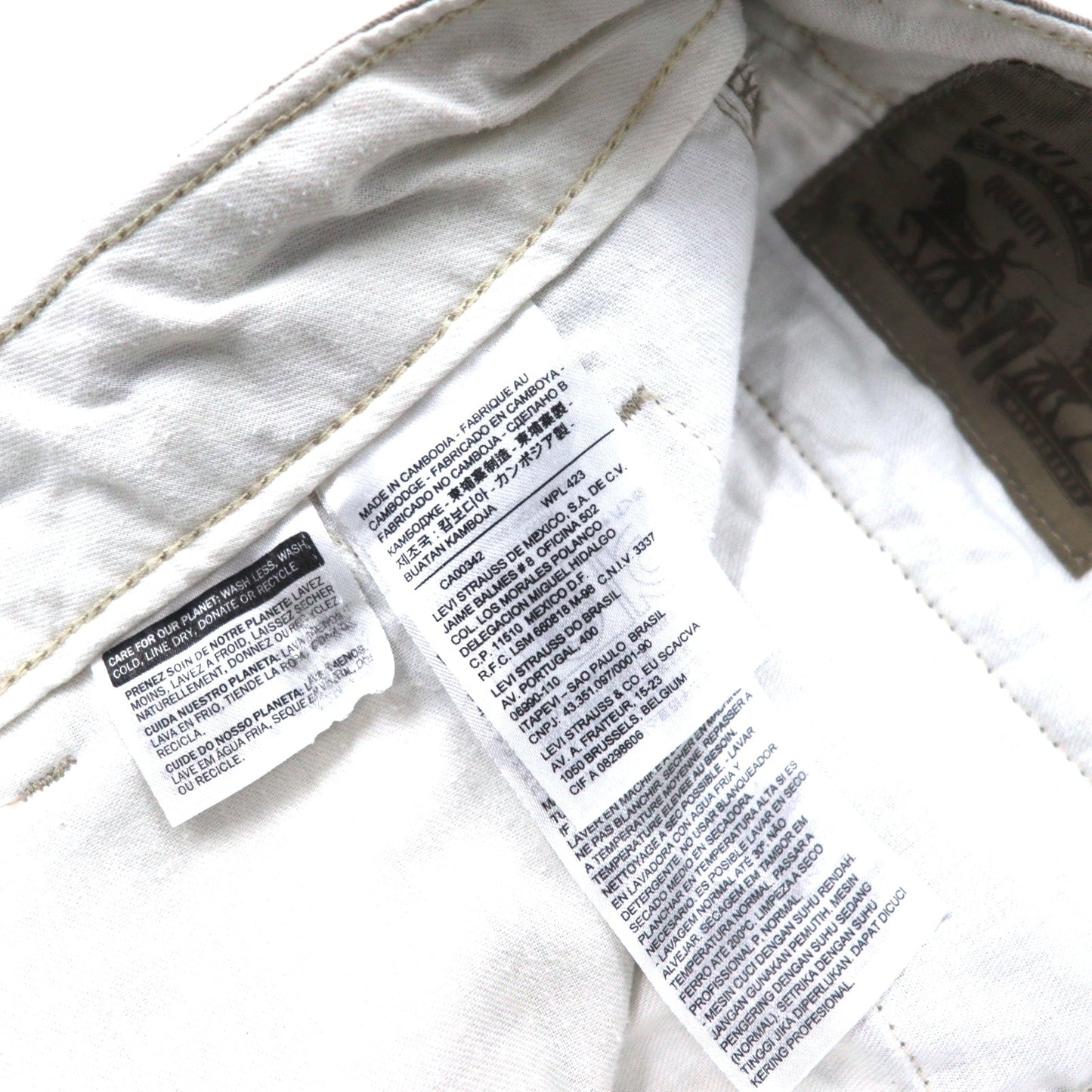 Levis カーゴショーツ ハーフパンツ 33 ベージュ コットン ACE Cargo Shorts