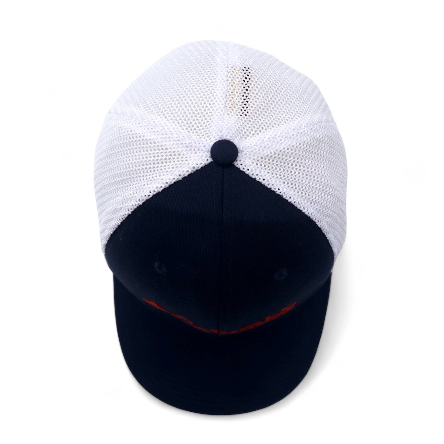 Columbia PFG メッシュキャップ S/M ネイビー ホワイト コットン ポリエステル FLEXFIT オーバーン大学 NCAA CU0115