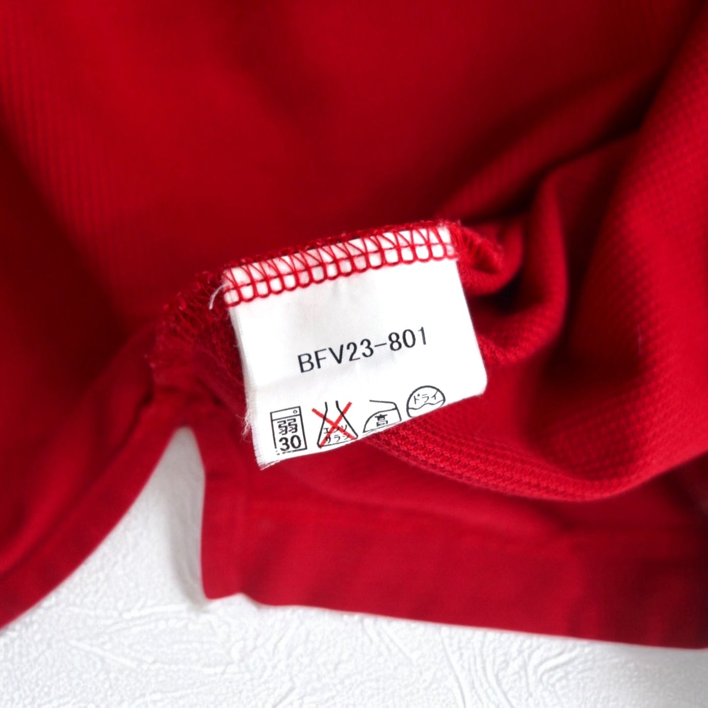 BURBERRY GOLF 長袖ポロシャツ S レッド コットン 胸ポケット ワンポイントロゴ刺繍